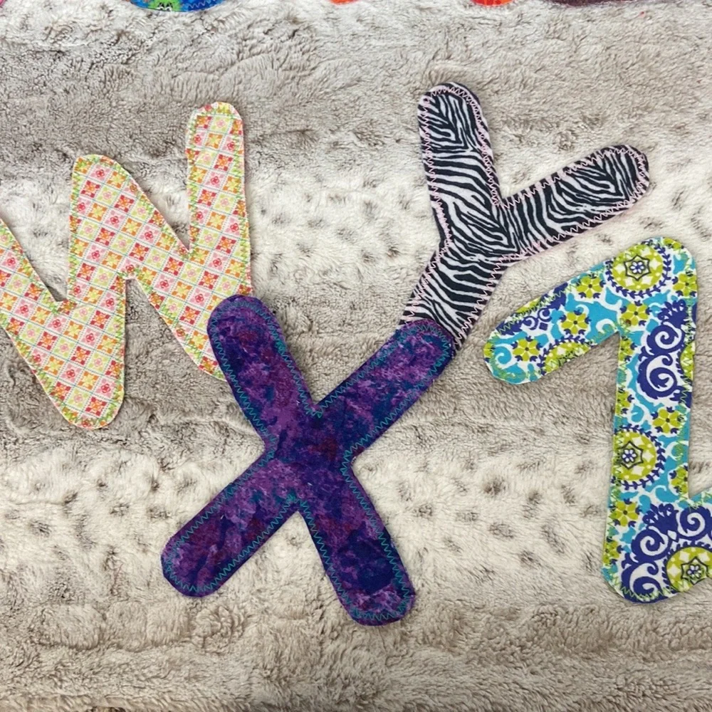Handmade felt fabric alphabet letters sensory toy preschool educational play